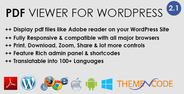 PDF viewer for WordPress 2.1 Released