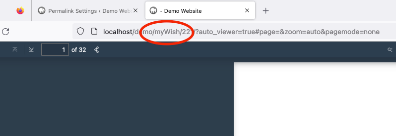 Changed sluf of PDF viewer for WordPress