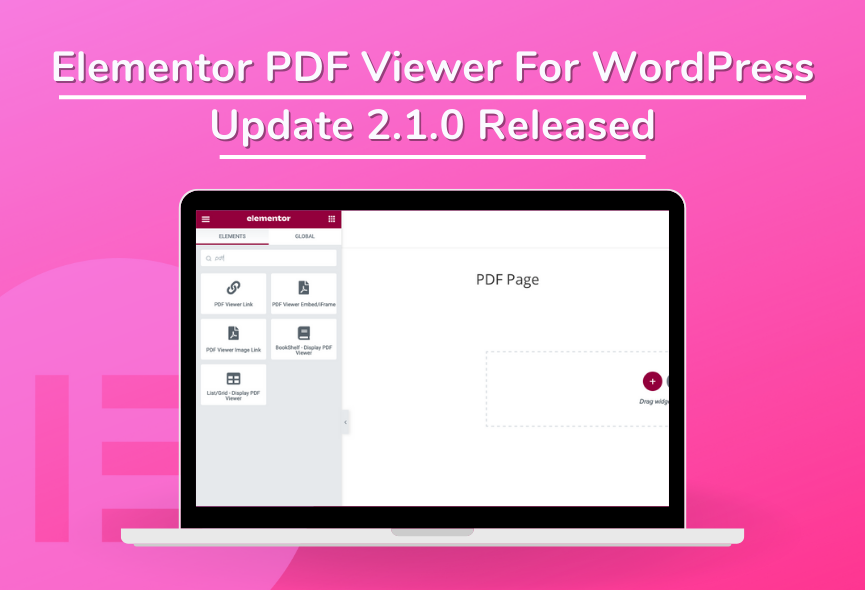 Elementor PDF viewer for WordPress Update 2.1.0 Released