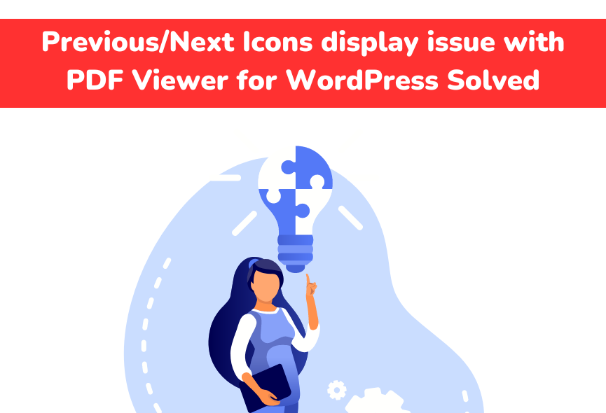 Previous/Next Icons display issue with PDF viewer for WordPress