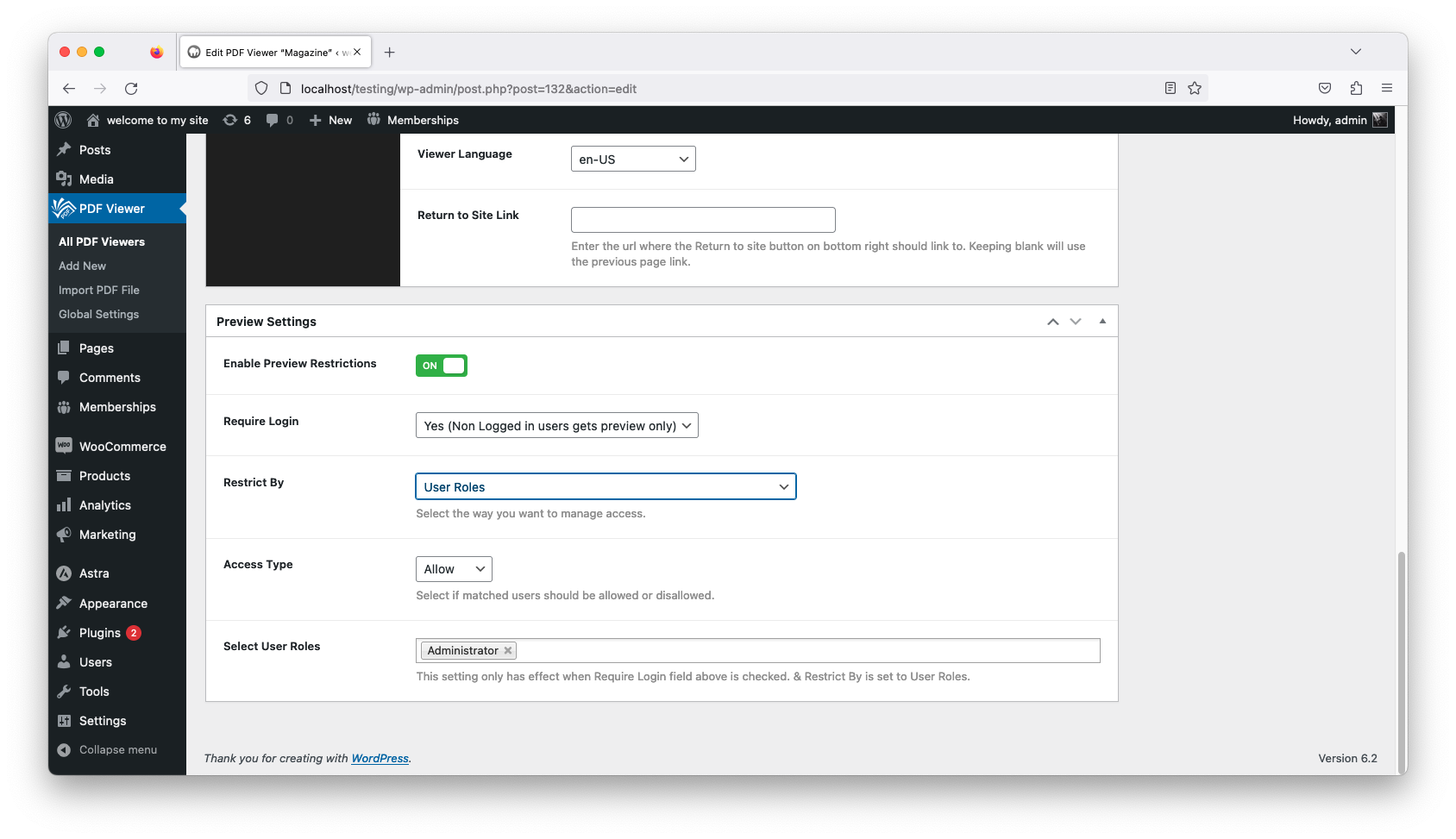 restriction-on-user-roles