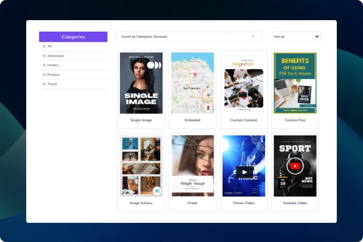List-grid-popup