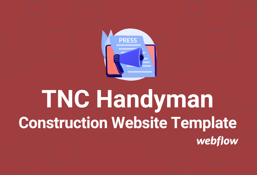 TNC Handyman – New Webflow Home Services Template (With Video)