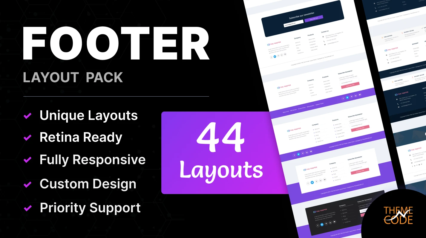 Presenting the Footer Layout Pack for Divi by TNC