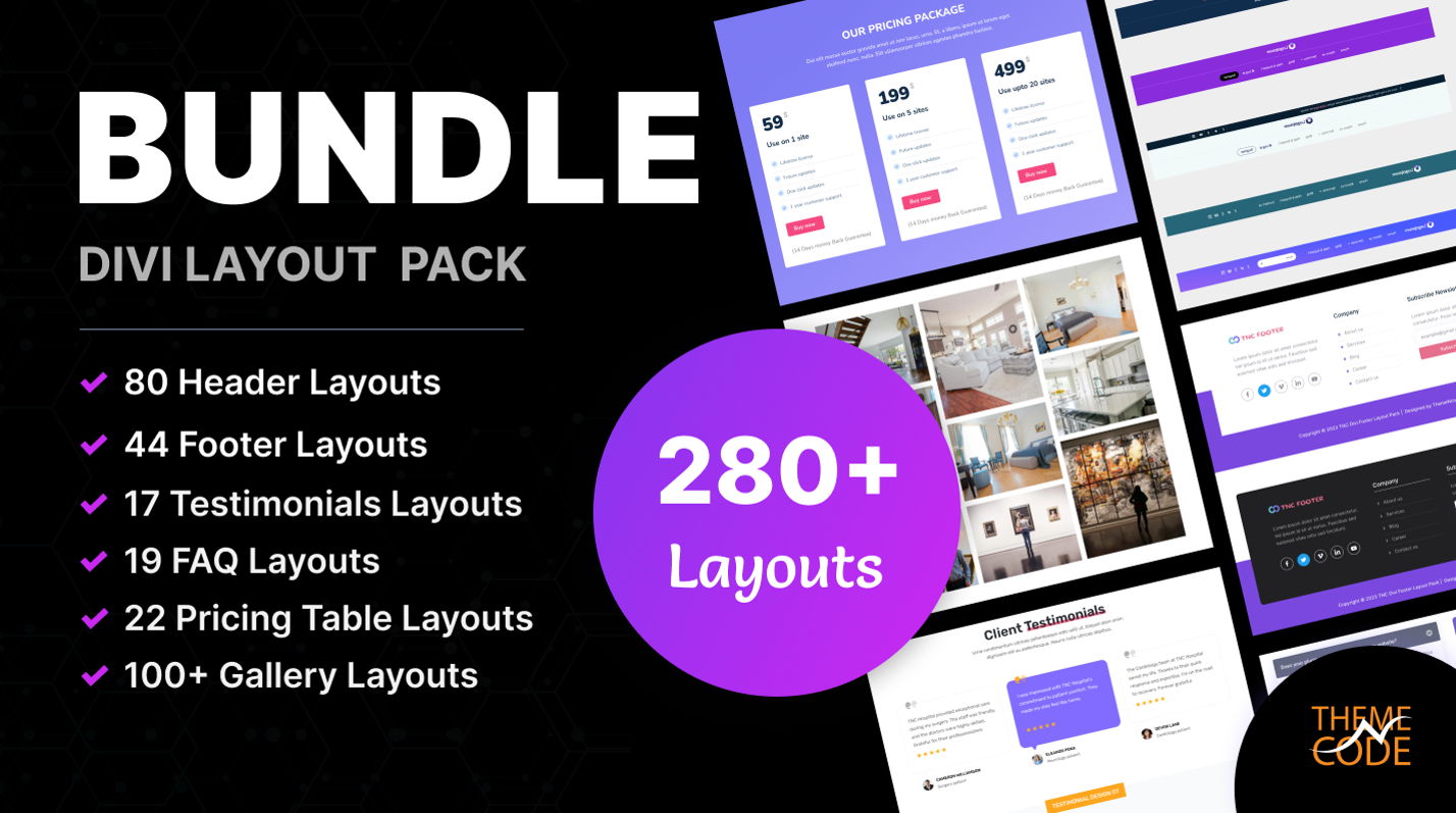 Introducing Bundle Divi Layouts by TNC