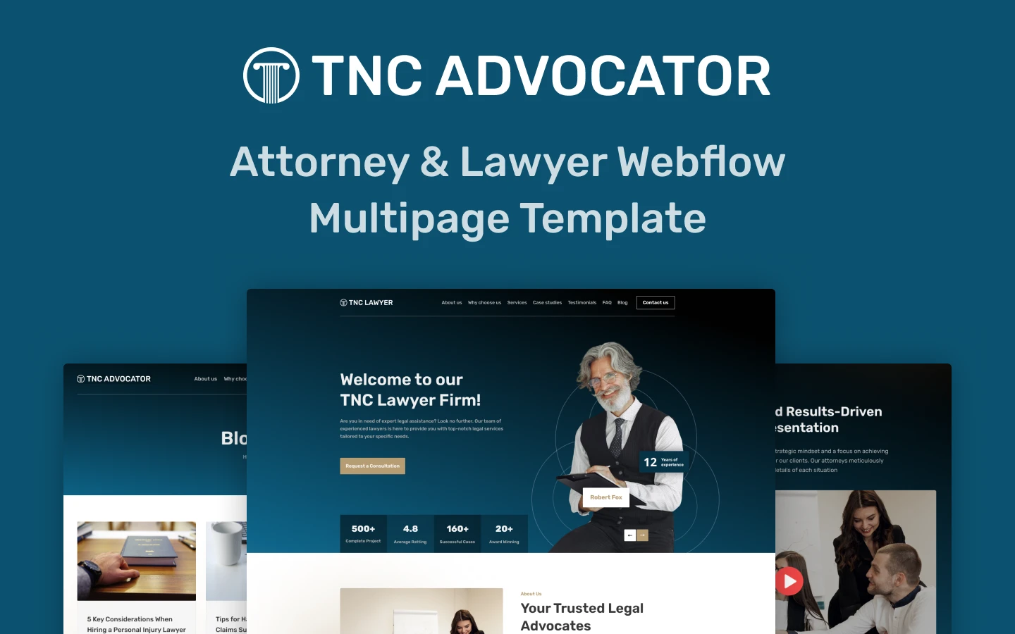 TNC Advocator – New Webflow Attorney Template with Preview video