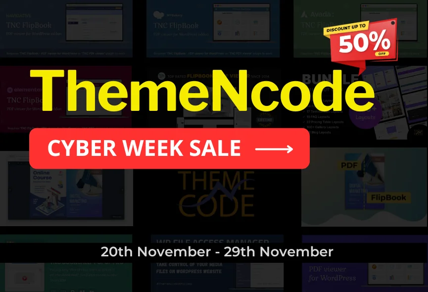 ThemeNcode is Offering Huge Discount on TNC FlipBook 3D and other Products | Check it out