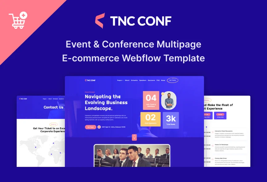 TNC Conf Ecommerce – New Webflow Event Template (With Video)