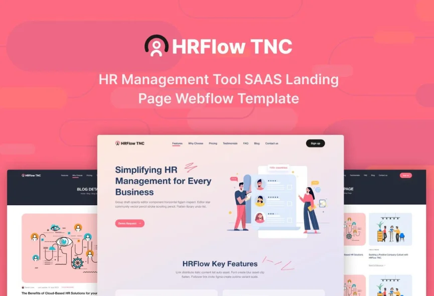 HRFlow TNC – New Webflow SaaS Template (With Video)