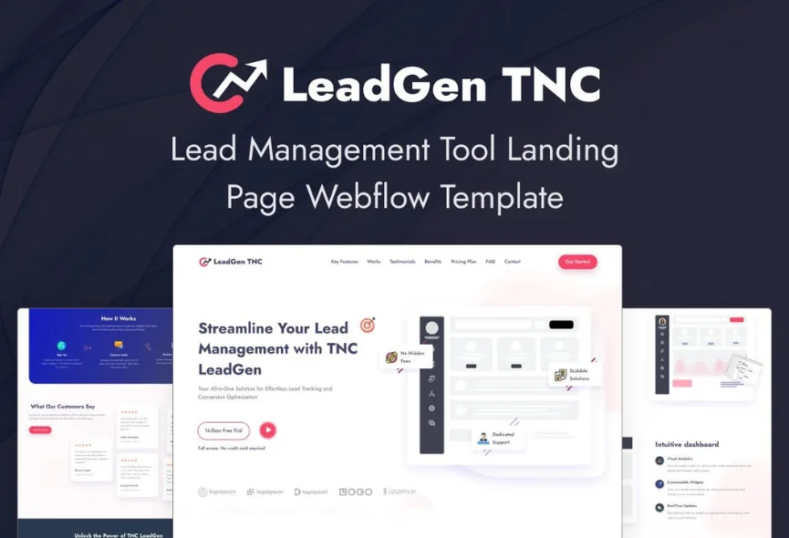 LeadGen TNC – New Webflow SaaS Landing Page Template