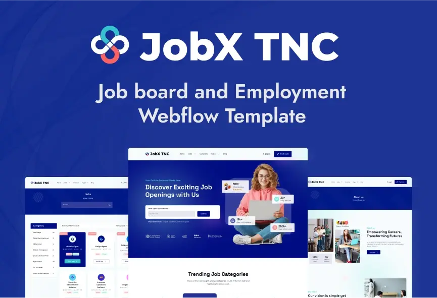 JobX TNC – New Webflow SaaS Template