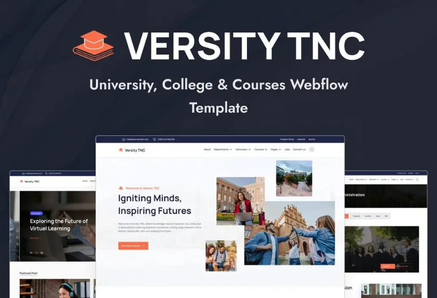 Versity TNC – New Webflow University Template