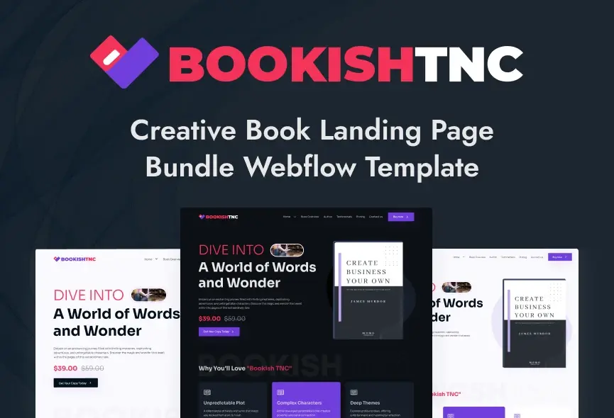Bookish TNC – New Webflow Book Template