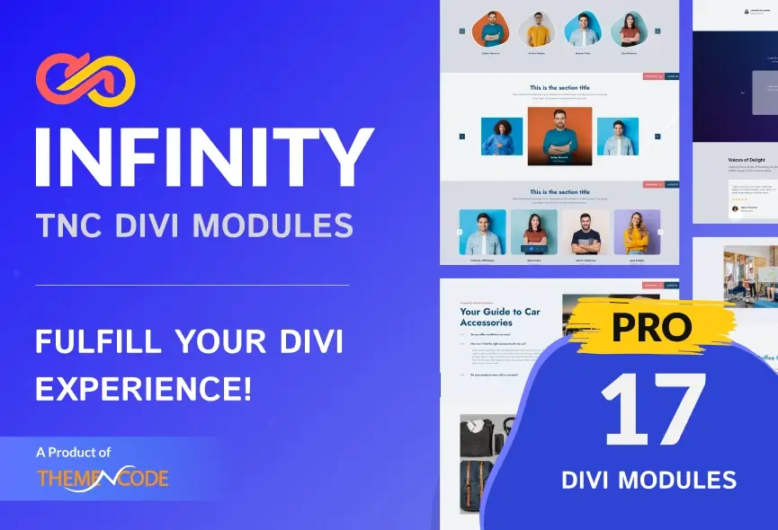 Introducing Infinity TNC Divi Modules Pro – Best Divi Modules