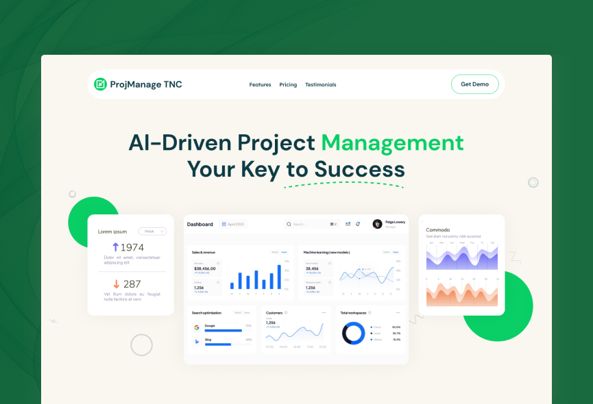 ProjManage TNC – New Webflow SaaS Template