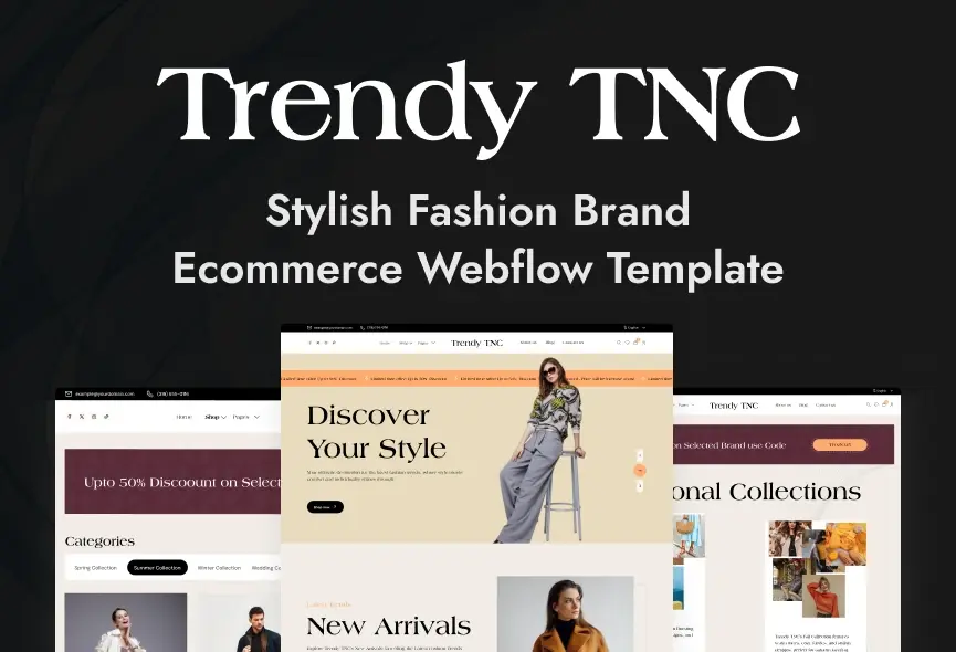 Trendy TNC – New Webflow Fashion Template