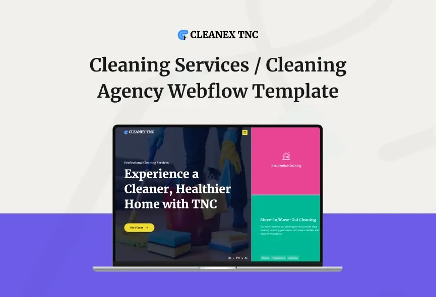 CLEANEX TNC – New Webflow Cleaning Service Template