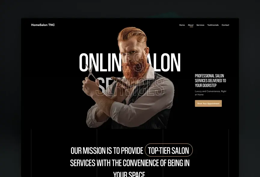 HomeSalon TNC – New Webflow Salon & Barbershop Template