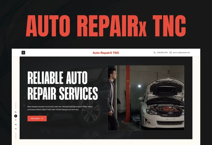 Auto RepairX TNC – New Webflow Automotive & Car Repair Template