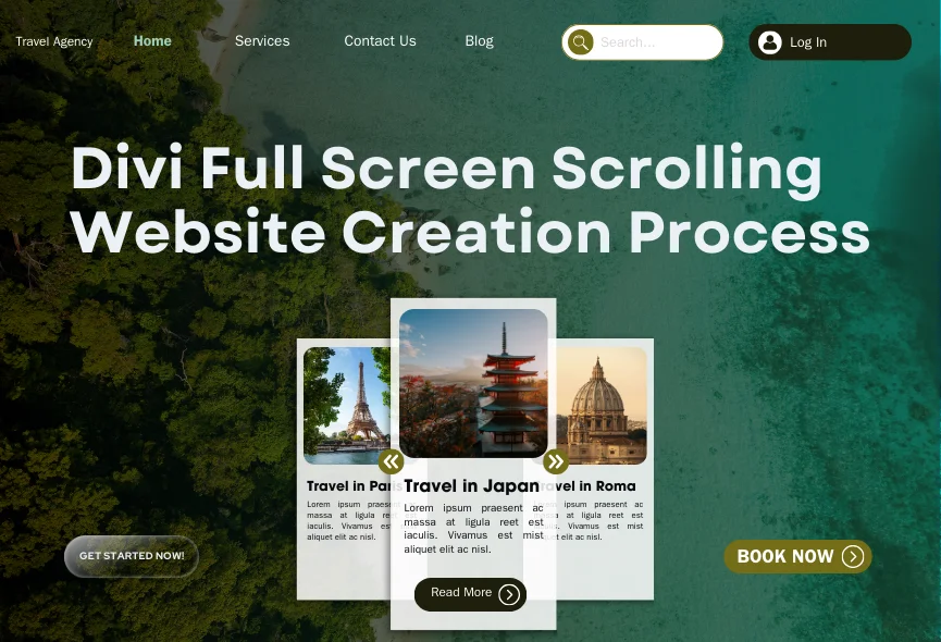Divi Full Screen Scrolling Website Creation Process