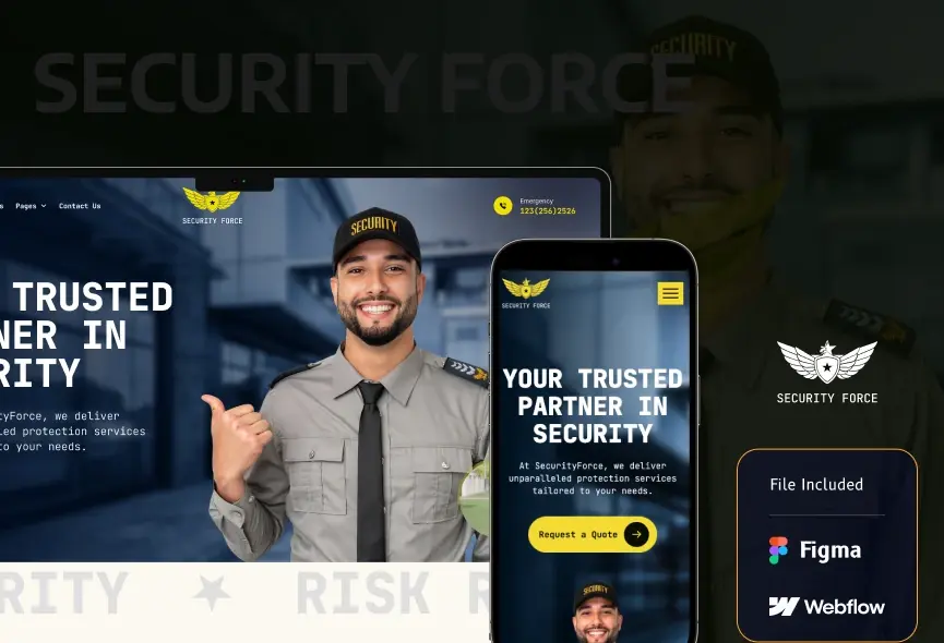 SecurityForce – New Webflow Security Service Agency Template