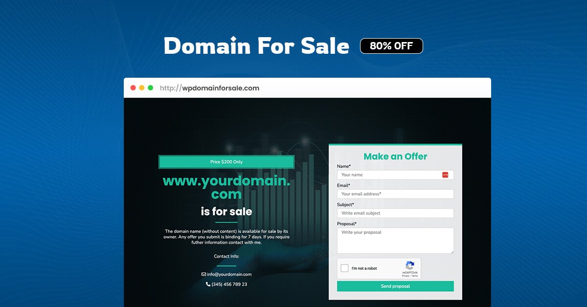 Domain For Sale – #1 WordPress Domain For Sale Plugin